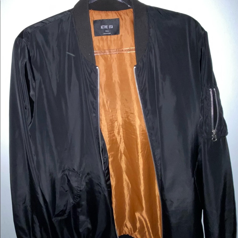 Black bomber jacket